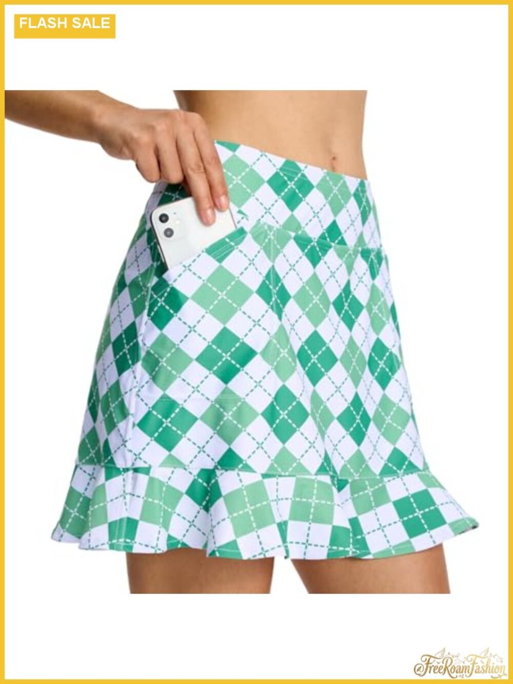 Ruffle Golf Skorts Women 4 Pockets High Waisted Tummy Control